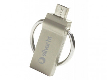 PENDRIVE NANOHOOP USB 3.0 OTG 16GB SILVER HT