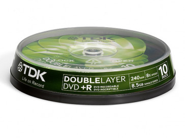 DVD+R 8.5GB 10 UD DOBLE CAPA TDK
