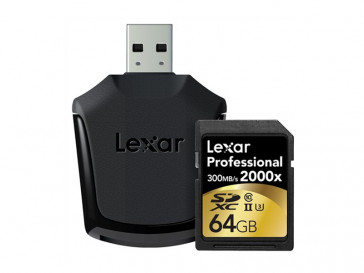 SDXC + LECTOR 64GB 2000X UHS-II LSD64GCRBEU2000R LEXAR