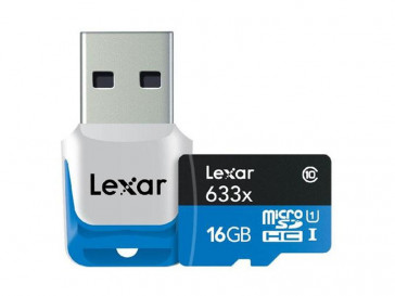 5-PACK SDHC 16GB 633X + LECTOR PROFESIONAL USB 3.0 LEXAR
