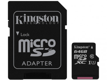 MICRO SDXC 64GB CLASE 10 UHS-I + ADAPTADOR (SDC10G2/64GB) KINGSTON