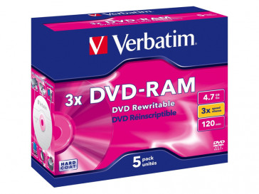 DVD-R 4.7GB 3X 5 UND 43450 VERBATIM