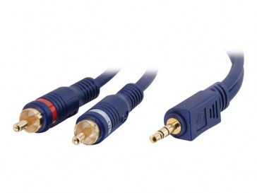 CABLE 1M 3.5MM STEREO TO 2 RCA M 80273 C2G