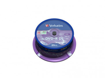 DVD+R 8.5GB 8X 25PCS 43757 VERBATIM
