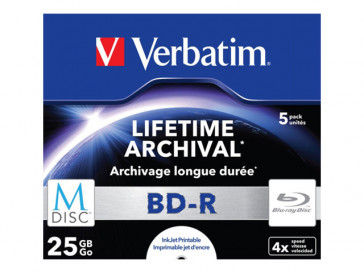 BD-R M-DISC 25GB 4X 5 UND 43823 VERBATIM