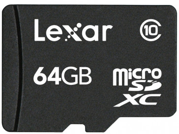 MICRO SDXC 64GB CLASE 10 + ADAPTADOR LSDMI64GABEUC10A LEXAR