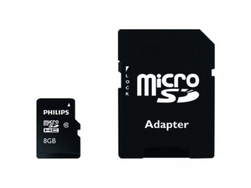 MICRO SD 8GB + ADAPTADOR FM08MP45B/10 PHILIPS