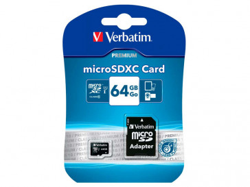 MICRO SDXC PRO 64GB CLASE 10 + ADAPTADOR 47042 VERBATIM
