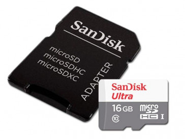 ULTRA MICRO SDHC 16GB CLASE 10 + ADAPTADOR (SDSQUNB-016G-GN3MA) SANDISK