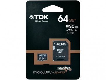 MICRO SDXC 64GB CLASE 10 + ADAPTADOR TDK