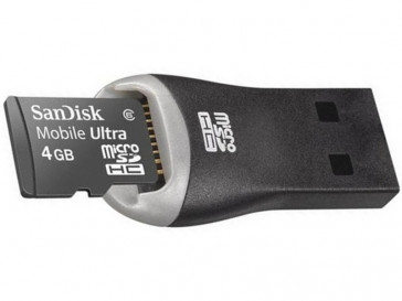 MICRO SDHC 4GB + USB READER + MEDIA MANAGER (SDSDQY-004G-U46) SANDISK