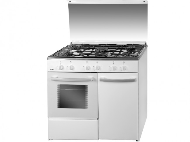 Cocina 4 fuegos Rústica Negra 60 x 60cm GAS BUTANO svan SVK6601RN ❤️ 389,00€