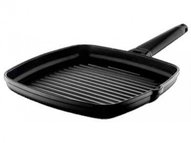 Poêle à Griller Induction 22 Cm Acier Émaillé, Tous Feux Vitrocéramique