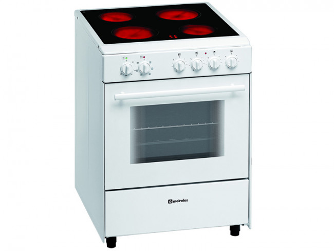 MEIRELES COCINA MEIRELES 4 ZONAS DE COCCION ENCIMERA VITROCERAMICA Y HORNO  ELECTRICO E 604 W Blanco - oferta: 371,15 € - Cocinas