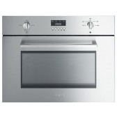 HORNO MICROONDAS INTEGRABLE SMEG 32L 1000W INOX CON GRILL SC445MX