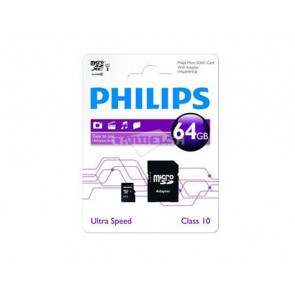MICRO SD 64GB + ADAPTADOR FM64MP45B/10 PHILIPS