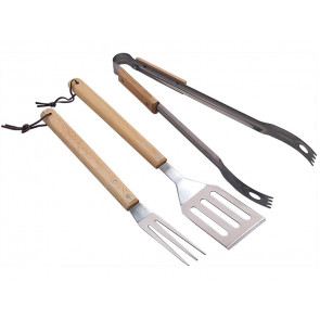 SET 3 HERRAMIENTAS BBQ ACERO INOX 73854 EDM