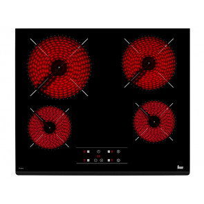 PLACA VITROCERAMICA TEKA TZ-6415 60CM 4 ZONAS DE COCCION MARCO BISELADO FRONTAL