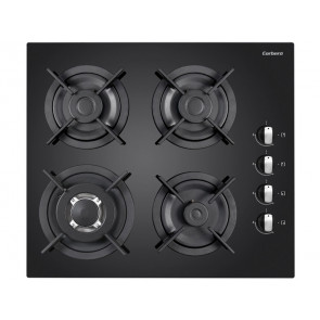 PLACA CRISTAL-GAS CORBERO CPCGV414NCI GAS BUTANO 60CM 4 QUEMADORES