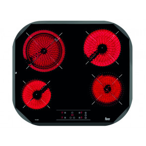 PLACA VITROCERAMICA TEKA TC-6400 59CM 4 ZONAS DE COCCION MARCO BISELADO