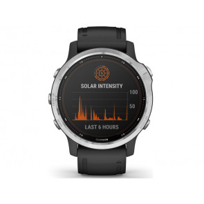 RELOJ INTELIGENTE FENIX 6S SOLAR PLATA/NEGRO (010-02409-00) GARMIN