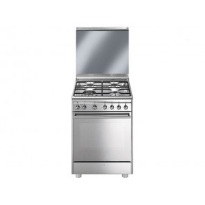 COCINA SMEG 4 QUEMADORES ENCIMERA Y HORNO A GAS NATURAL CX68M8-1