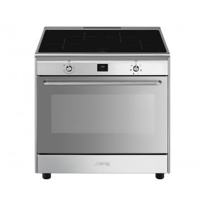 COCINA SMEG 4 ZONAS DE COCCION ENCIMERA INDUCCION Y HORNO  ELECTRICO CG90IXT9 INOX