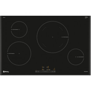 PLACA DE INDUCCION BALAY 3EB985LU 80CM 4 ZONAS DE COCCION MARCO BISELADO NEGRA