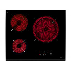 PLACA VITROCERAMICA TEKA TZ-6315 60CM 3 ZONAS DE COCCION MARCO BISELADO FRONTAL
