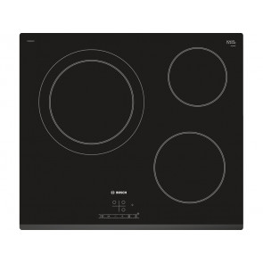 PLACA VITROCERAMICA BOSCH PKK631B18E 60CM 3 ZONAS DE COCCION MARCO BISELADO DELANTERO