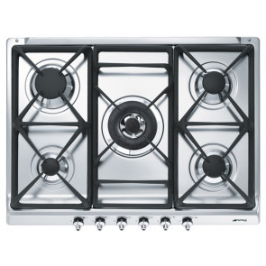 PLACA DE COCINA SMEG SE70SGH5 GAS NATURAL 70CM 5 QUEMADORES