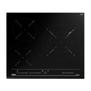 PLACA DE INDUCCION TEKA IZC-63015 BK MSS 112520017 60CM 3 ZONAS DE COCCION MARCO BISELADO FRONTAL