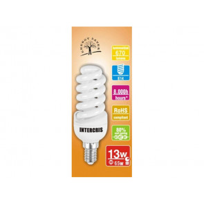 BOMBILLA BAJO CONSUMO 13W 8000H (031) INTERCRIS
