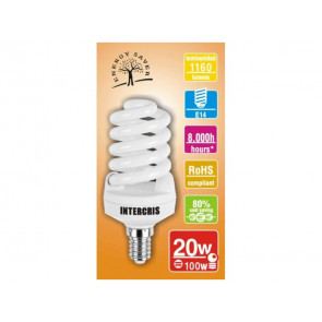 BOMBILLA BAJO CONSUMO 20W 8000H (035) INTERCRIS