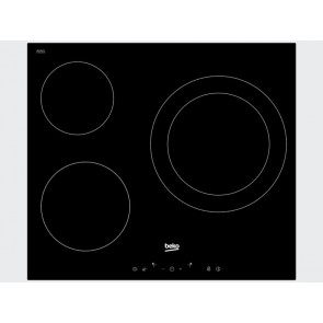 PLACA VITROCERAMICA BEKO HIC-63401T 60CM 3 ZONAS DE COCCION SIN MARCO