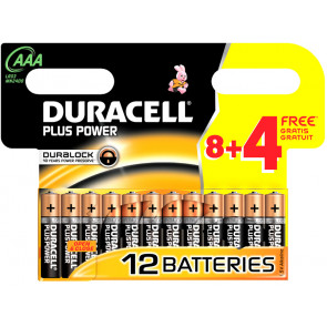 PACK 8+4 PILAS AAA LR03 DURACELL