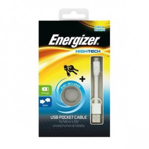 CABLE DE CARGA MICRO USB CON DATA POCKET BLANCO ENERGIZER