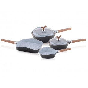 SET 6 SARTENES PREMIUM BLACK STONE CECOTEC