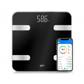 BASCULA FITNESS INTELIGENTE CON BLUETOOTH FIT BLUE 300 BLACK GKL