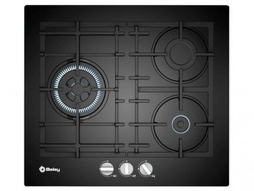 PLACA DE COCINA BALAY 3ETG563HB GAS BUTANO 60CM CRISTAL NEGRO 3 QUEMADORES