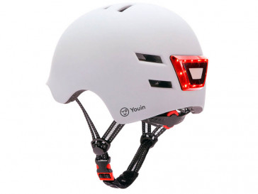 CASCO CON LED MA1011M TALLA M BLANCO YOUIN
