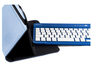 FUNDA UNIVERSAL GRIPCASE + TECLADO 10.1'' AZUL SILVER HT