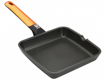 GRILL LISO NARANJA 28X28CM 281328 BRA