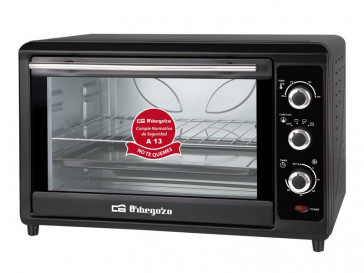 HORNO SOBREMESA DE CONVECCION ORBEGOZO 45L 2000W NEGRO HOT452