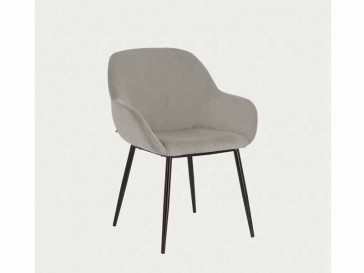 SILLA KONNA PANA GRIS Y ACERO CC0934PN14-2/2 KAVEHOME