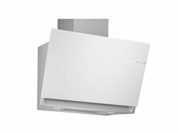 CAMPANA BOSCH DECORATIVA PARED INCLINADA 80CM CRISTAL BLANCO LED DWK81AN20