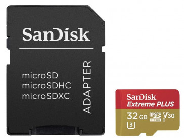 EXTREME PLUS MICRO SDHC 32GB + ADAPTADOR SD + RESCUE PRO (SDSQXWG-032G-GN6MA) SANDISK