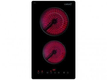 PLACA VITROCERAMICA CATA TD 3002 BK 08060403 30CM 2 ZONAS DE COCCION