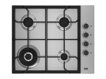 PLACA DE COCINA BEKO HIBW64125SX GAS NATURAL 61CM 4 QUEMADORES