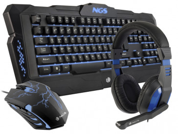 KIT GAMING TECLADO + RATON + AURICULARES GBX-1000 NGS